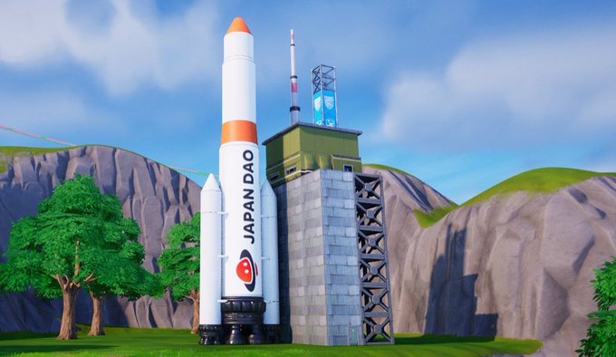 JAPAN DAO Logo Rocket and Space Station Coming Soon to Fortnite!