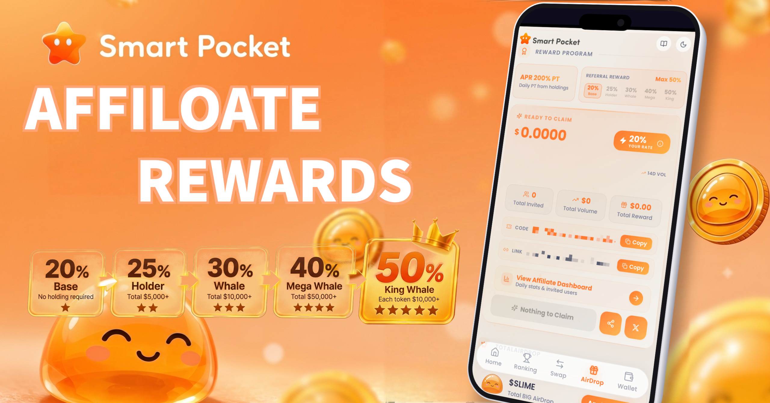 Smart Pocket Referral Program — Refer Friends, Earn Up to 50%, Paid Directly in $SOL